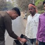 जामा थाना क्षेत्र के महारो चौक पर चला सघन वाहन जांच सह जागरूकता अभियान