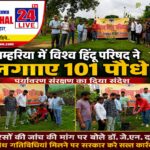 गम्हरिया में विश्व हिंदू परिषद(विहिप) का हरित अभियान, 101 पौधे लगाकर पर्यावरण संरक्षण का लिया संकल्प